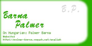 barna palmer business card